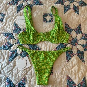 Kulani Kinis Lime Floral Bikini